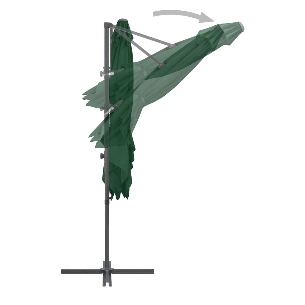 Vidaxl Sombrilla De Jardín Con Base Portátil Verde_4