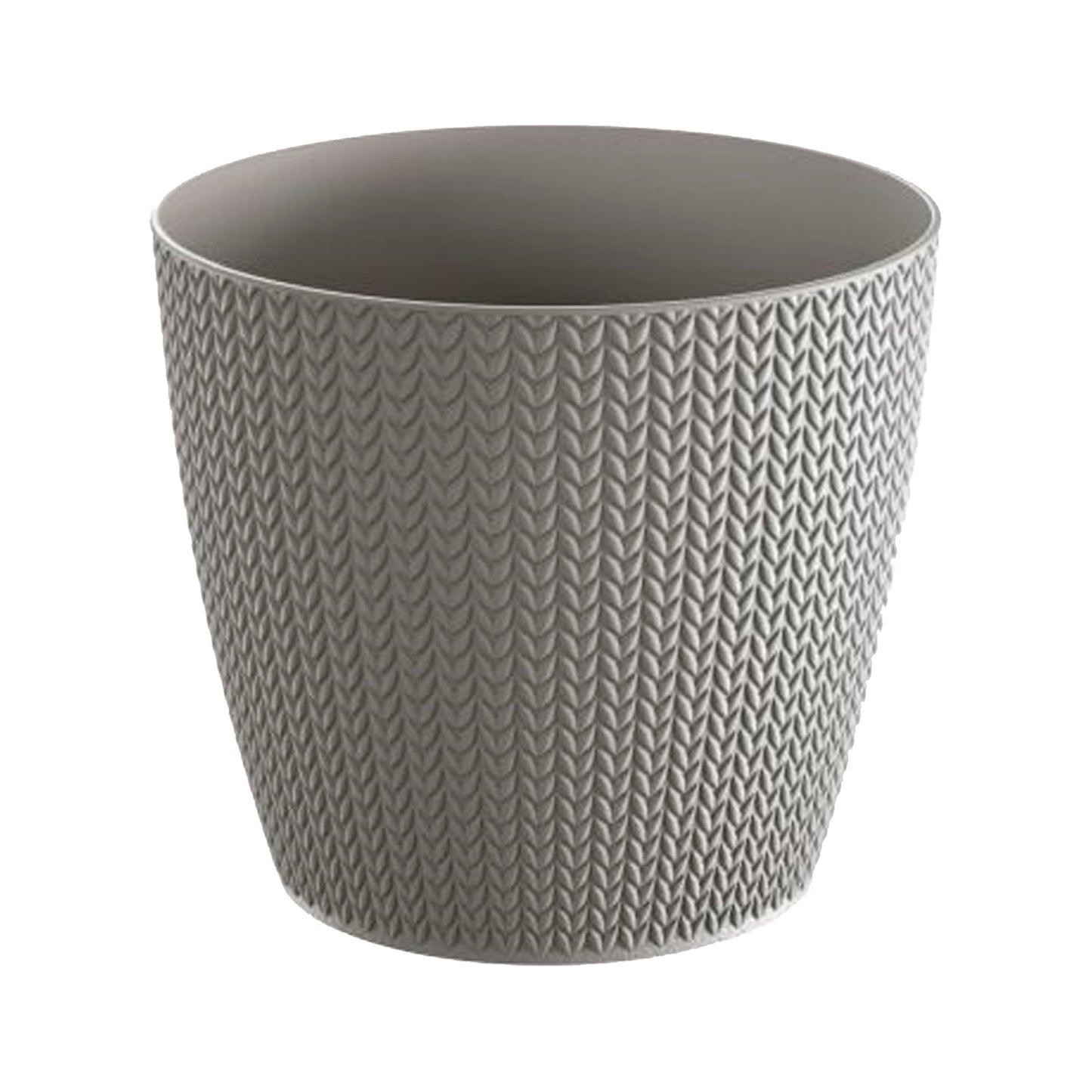 Maceta Wheaty 1l., Dimensiones (mm) 128x128x112, Color Gris Piedra_0