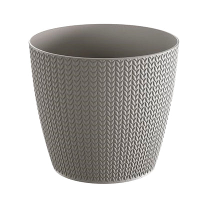 Maceta Wheaty 1l., Dimensiones (mm) 128x128x112, Color Gris Piedra_0