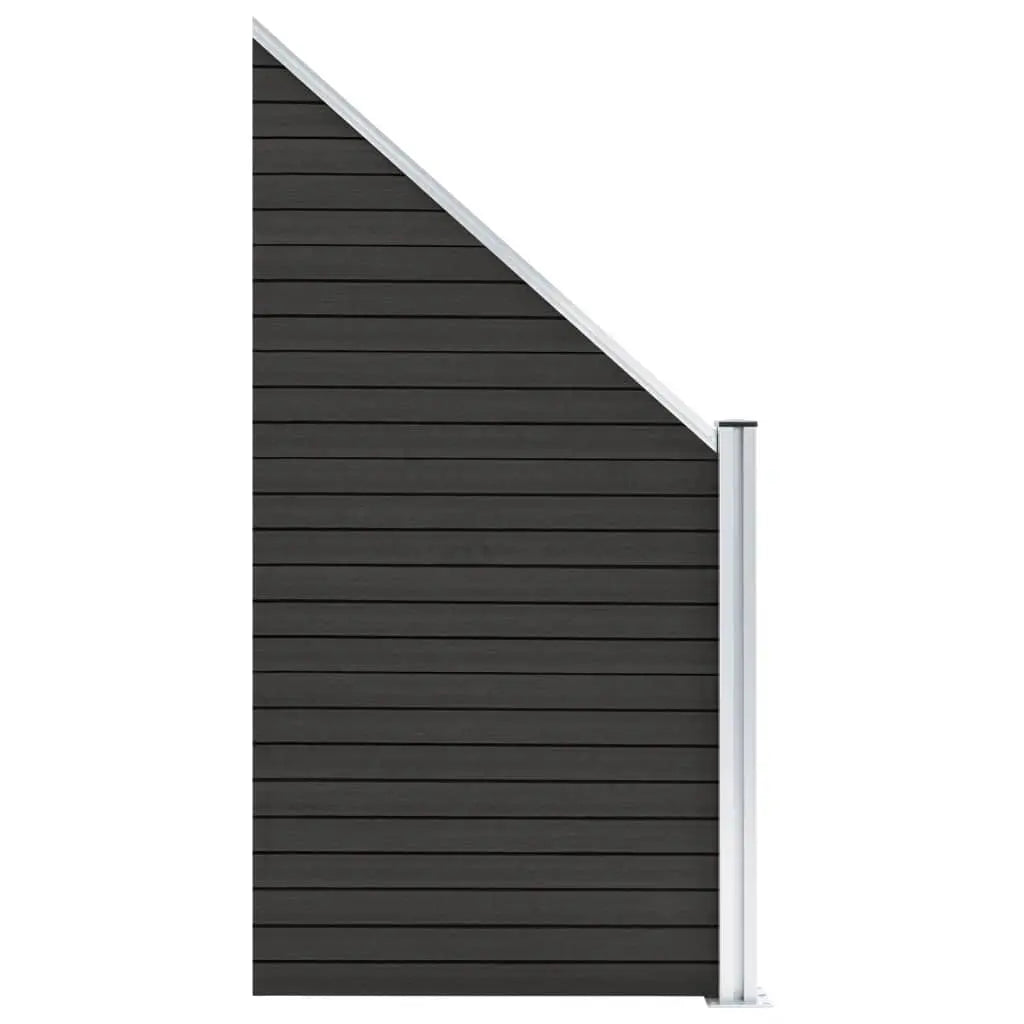 Panel De Valla Wpc Gris 95x(105-180) Cm / Vetonek_3