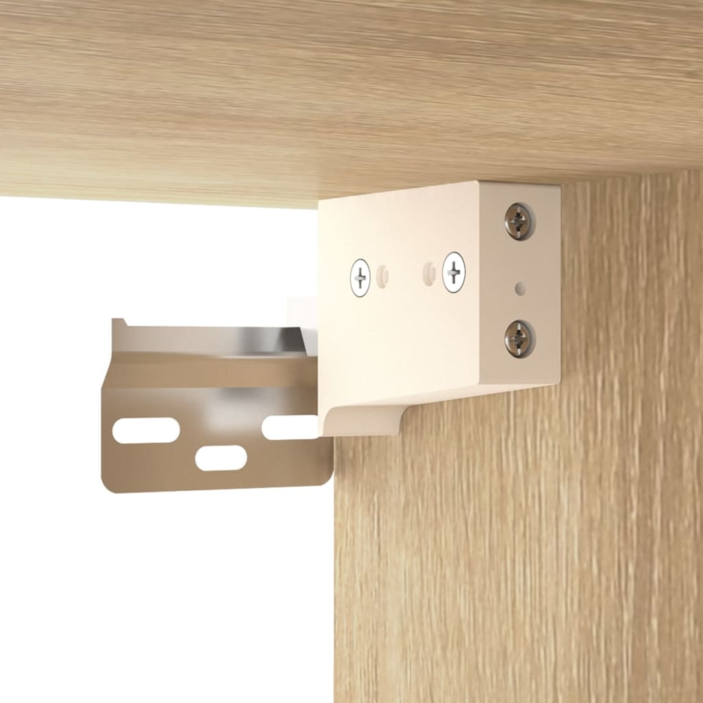 Armario Colgante De Pared Roble Sonoma 69,5x32,5x90 Cm / Vetonek_3