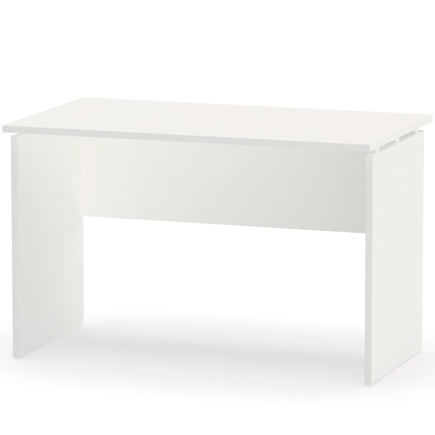 Escritorio, Mesa De Ordenador Oficina, Estudio 76 X 120 X 68 Cm, Despacho, Habitación, Desk, Briebe, Zenith, Blanco