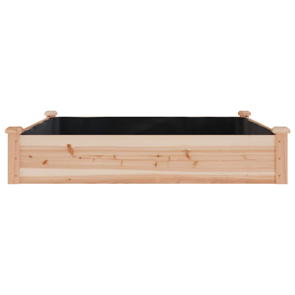 Jardinera Arriate Con Forro Madera Maciza Abeto 120x60x25 Cm_3