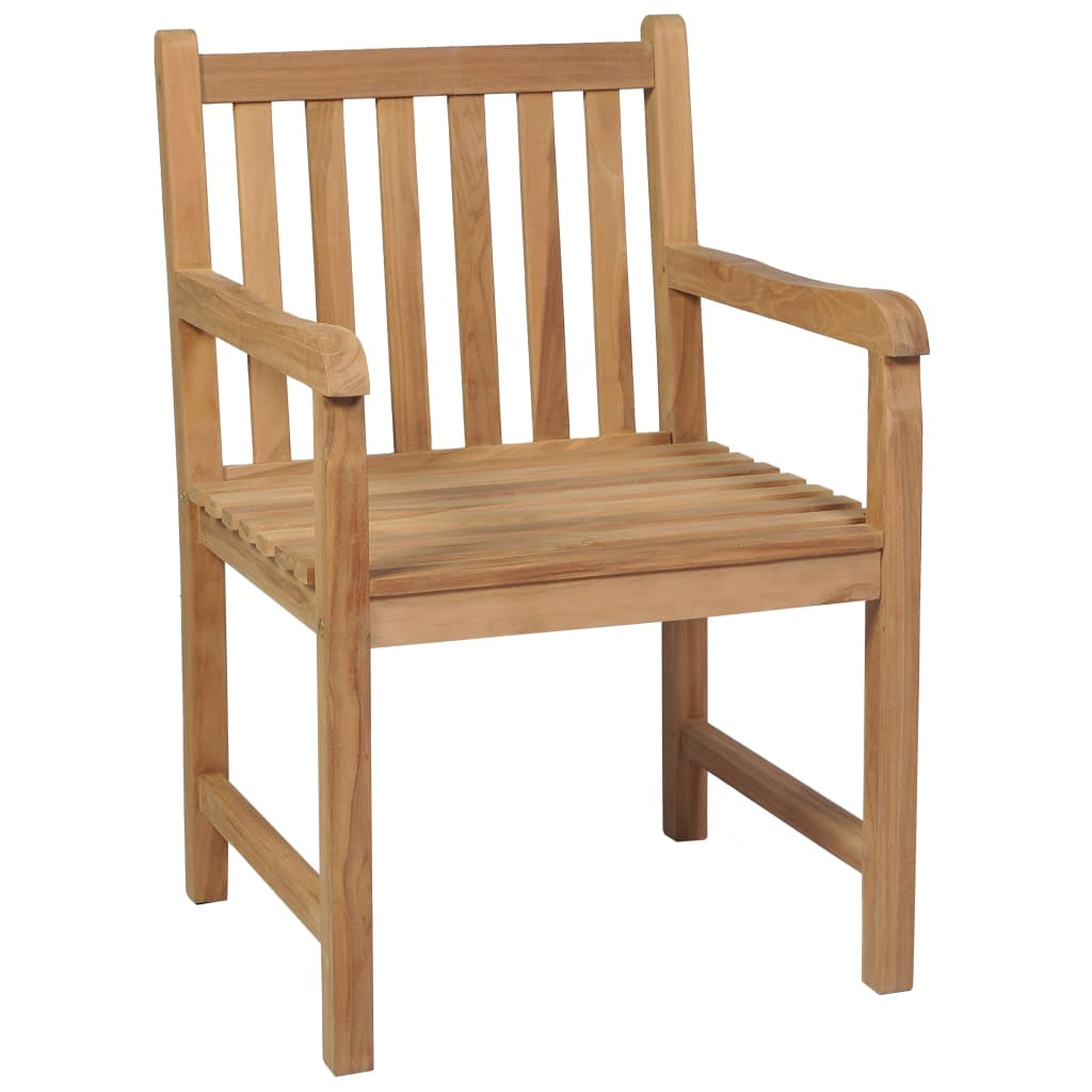 Vidaxl Sillas De Jardín 8 Uds Madera Maciza De Teca Cojines Negro_3