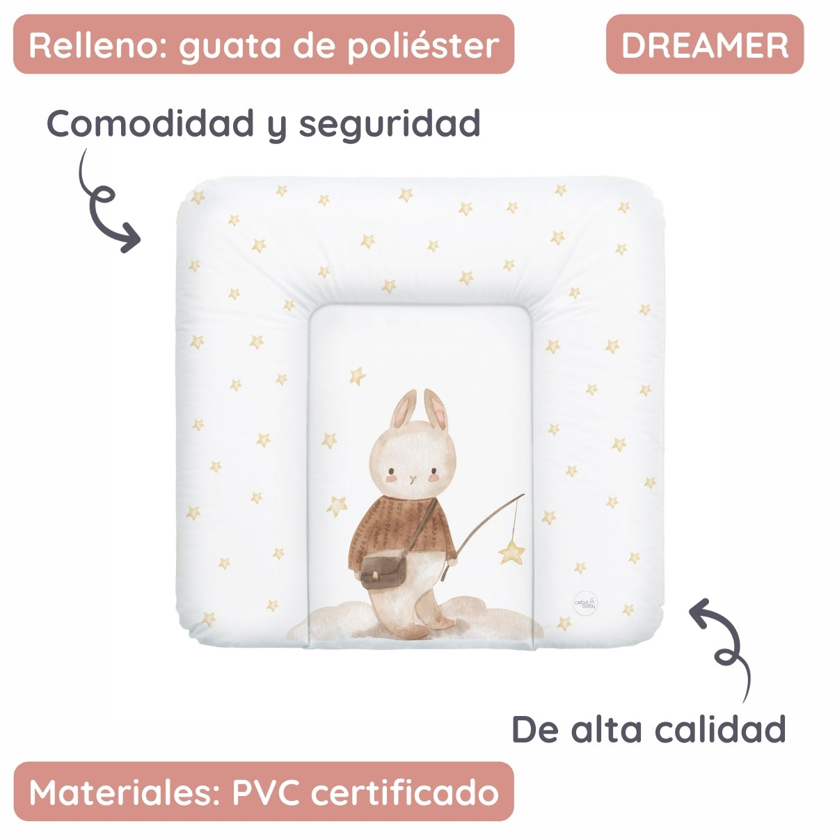 Basic Cambiador Blando Para Comoda T-m Ceba Baby | Más Superficie, Más Comodidad En Cada Cambio_1