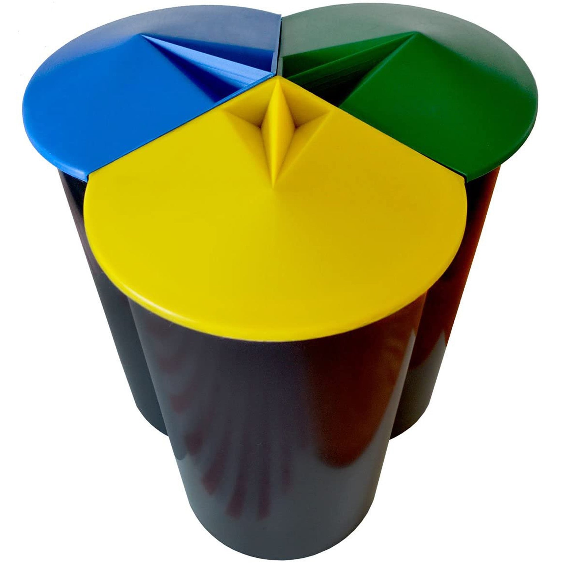 Cubo De Basura 40 Litros En 3 Compartimentos Color Negro 20 X 12 X 12 Cm En Plástico_3