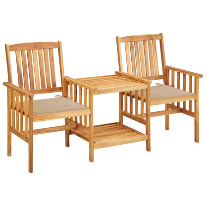 Vidaxl Sillas Y Mesita De Jardín Con Cojines Madera Maciza Acacia_5