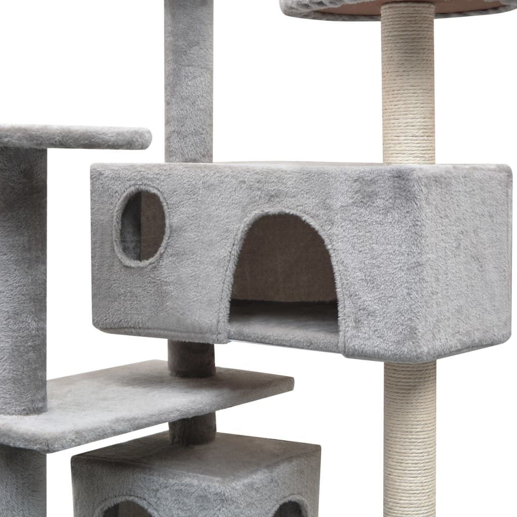 Vidaxl Rascador Para Gatos Con Poste Rascador De Sisal 125 Cm Gris_2