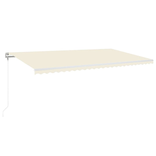 Toldo Automático Con Led Sensor De Viento Crema 600x350 Cm_0