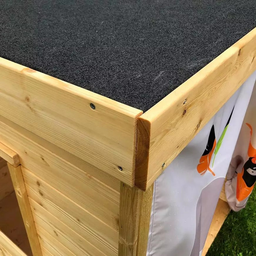 Casita infantil de madera con cortina Indian Soulet