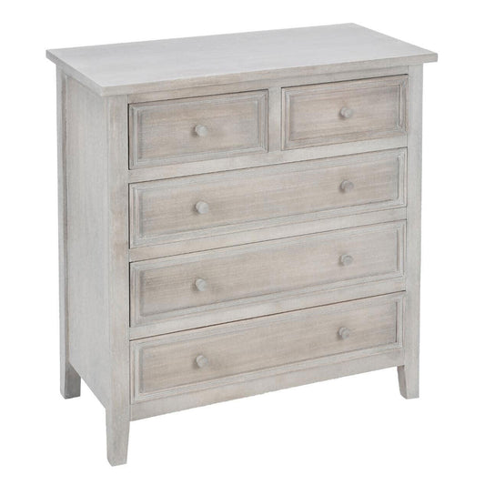Wellhome Caja 5 Cajones Madera Blanqueada_0