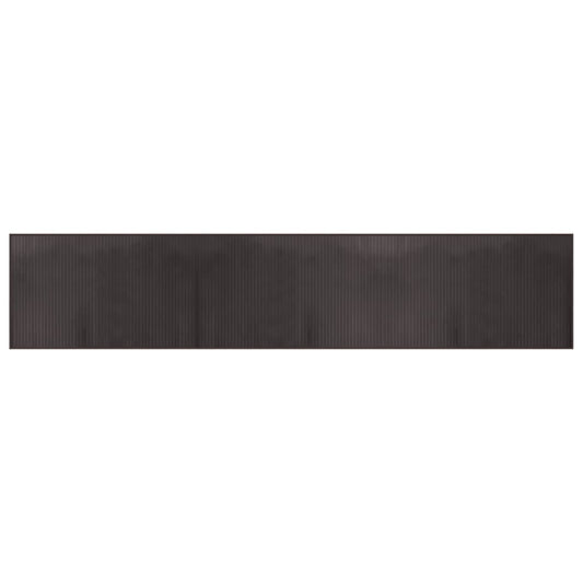 Vidaxl Alfombra Rectangular Bambú Marrón Oscuro 60x300 Cm_0