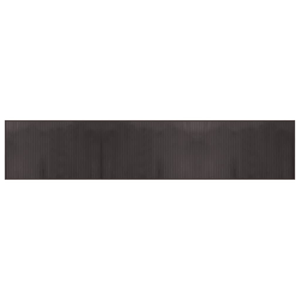 Vidaxl Alfombra Rectangular Bambú Marrón Oscuro 60x300 Cm_0