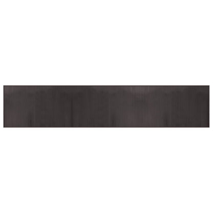 Vidaxl Alfombra Rectangular Bambú Marrón Oscuro 60x300 Cm_0