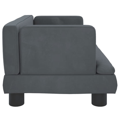 Cama Para Perros De Terciopelo Gris Oscuro 60x40x30 Cm / Vetonek_1