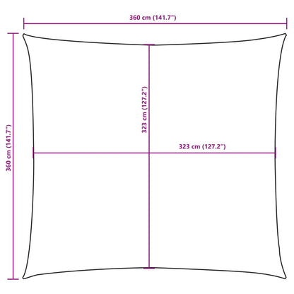 Vidaxl Toldo De Vela Cuadrado Tela Oxford Marrón 3,6x3,6 M_2