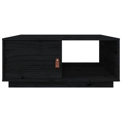 Mesa De Centro De Madera Maciza De Pino Negro 80x50x35,5 Cm_4