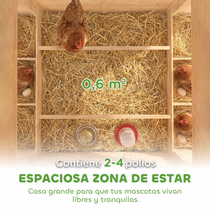 Pawhut Gallinero De Madera Para Exterior_3