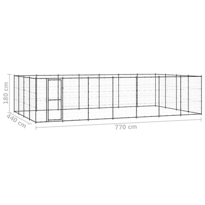 Vidaxl Perrera De Exterior De Acero 33,88 M²_2