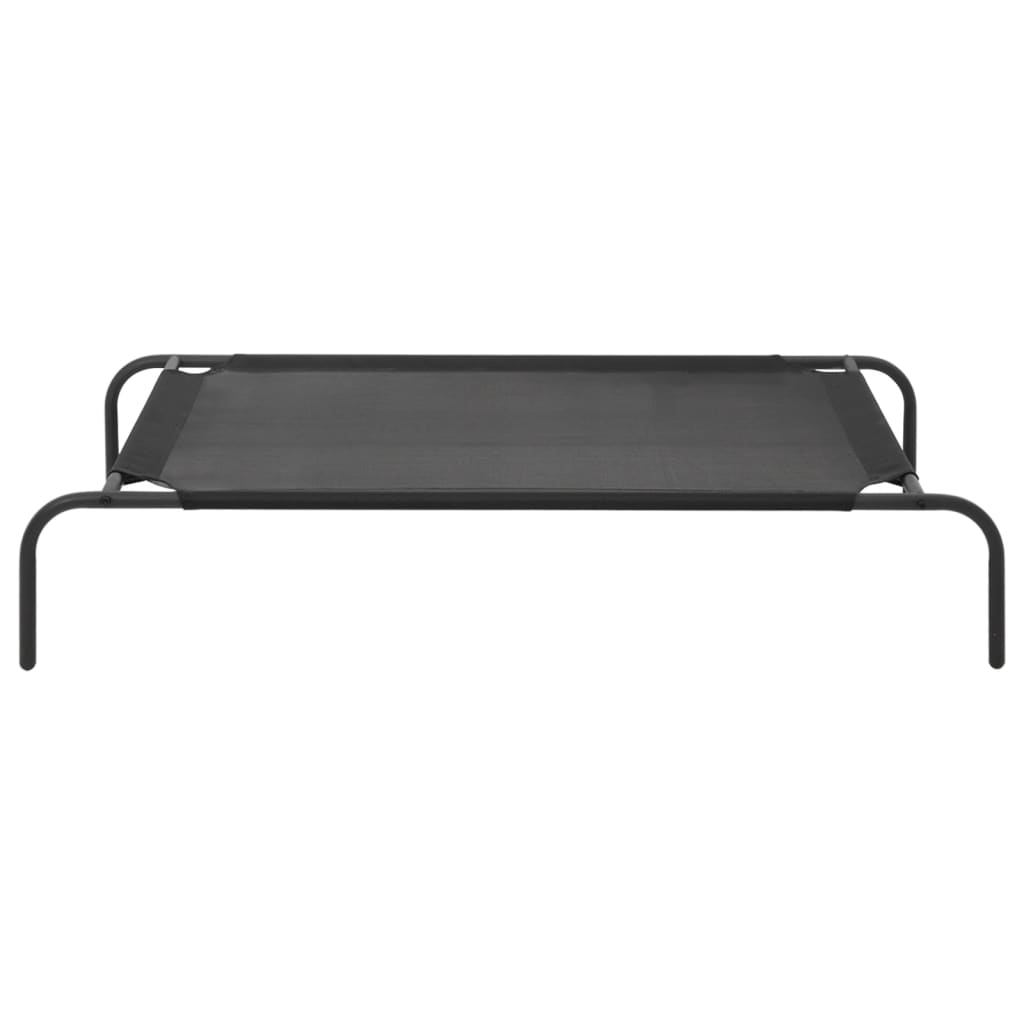 Cama De Perro Elevada Negra Textilene L / Vetonek_3