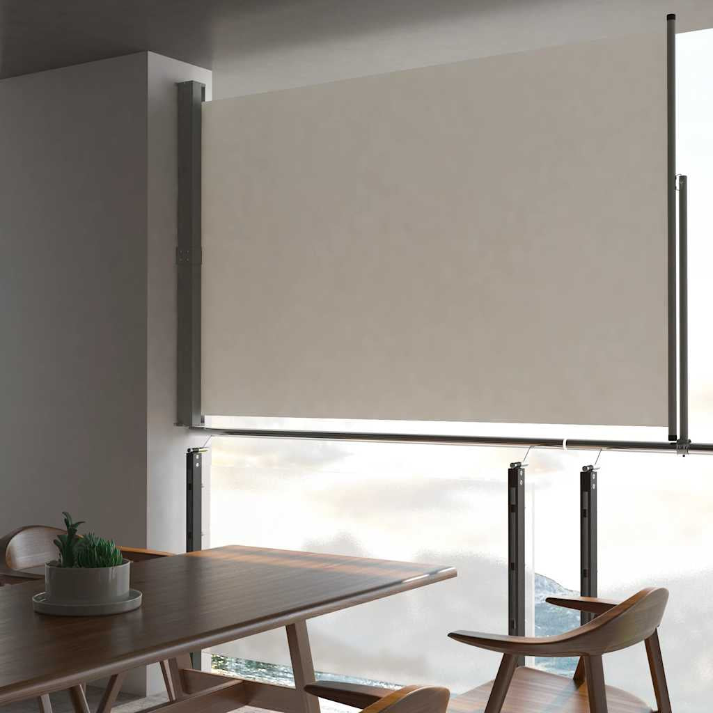 Vidaxl Toldo Lateral Retráctil Para Patio 160x300 Cm Crema_1