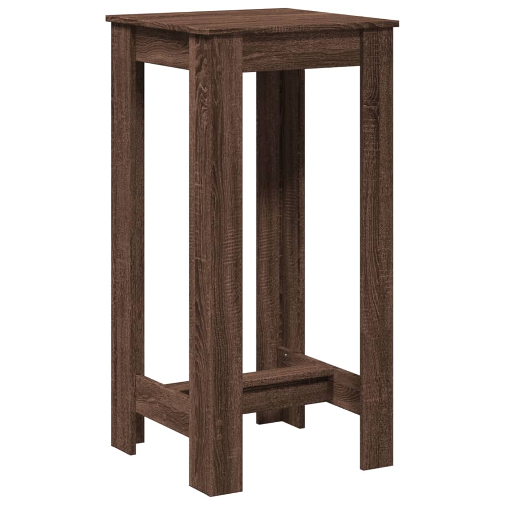 Mesa Alta De Bar Madera Ingeniería Marrón Roble 51x50x103,5 Cm_4