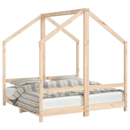 Vidaxl Estructura De Cama Deniños Madera Maciza De Pino 2x(70x140) Cm_0