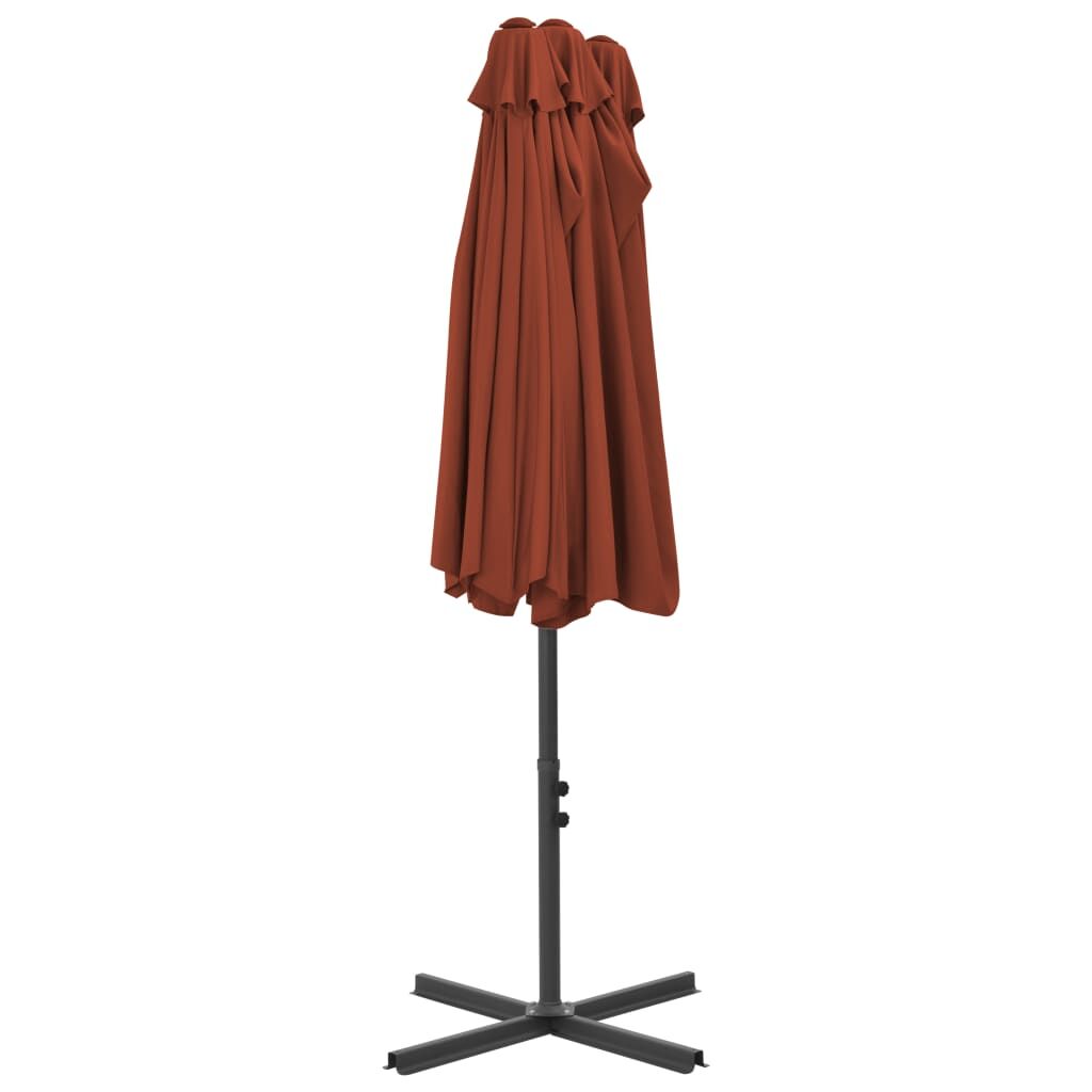 Vidaxl Sombrilla De Jardín Con Palo De Aluminio Terracota 460x270 Cm_4