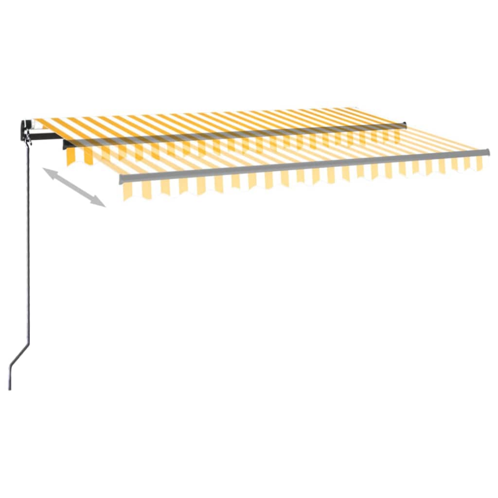 Toldo Manual Retráctil Con Led Amarillo Y Blanco 400x350 M_2