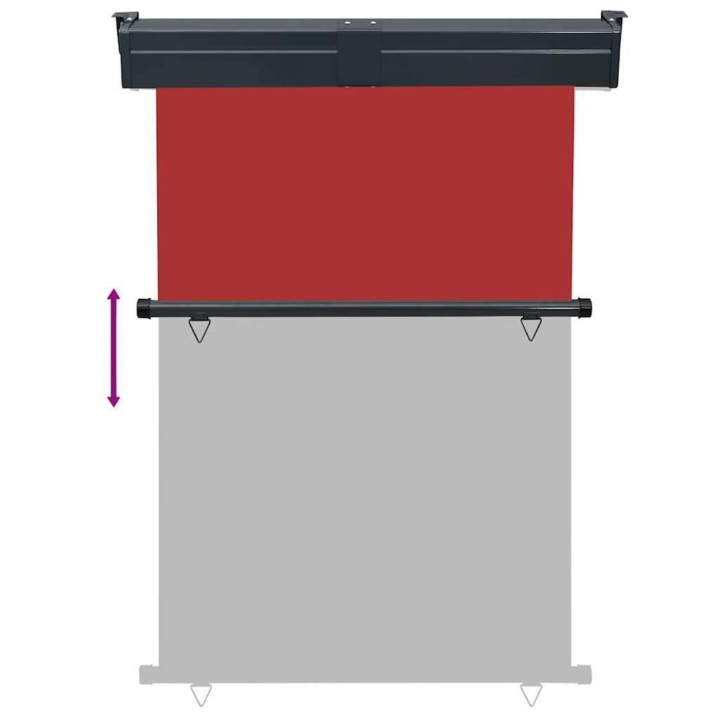 Vidaxl Toldo Lateral De Balcón Rojo 125x250 Cm_4