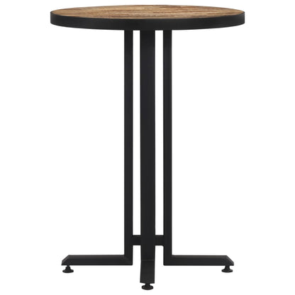 Mesa De Terraza Redonda Teca Reciclada Maciza Ø55x76 Cm_2