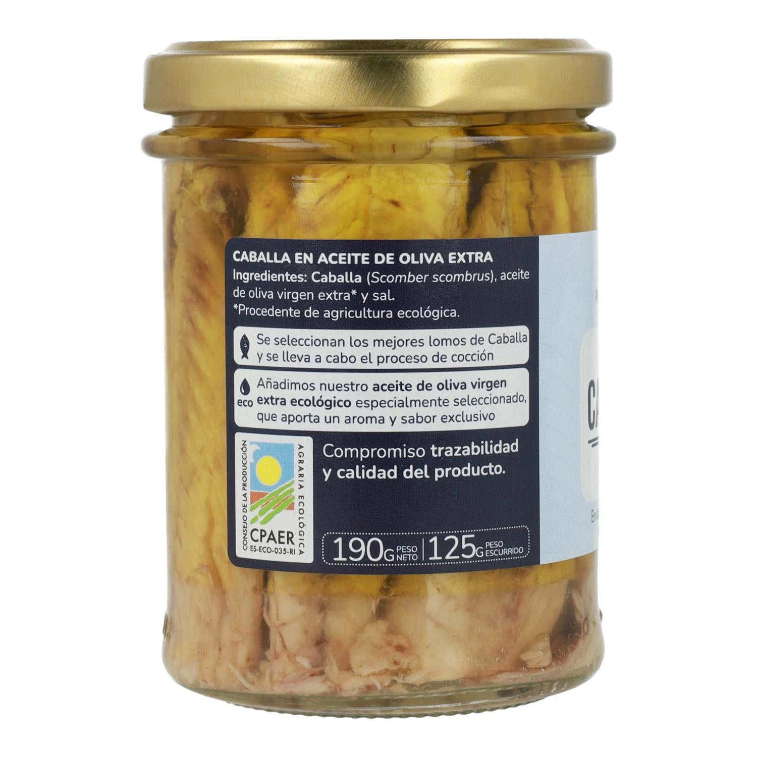 Pack 3x Caballa en aceite de oliva virgen extra ECO Planeta Huerto 190 g