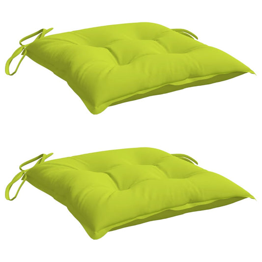 Vidaxl Cojines De Silla De Jardín 2 Uds Tela Oxford Verde 50x50x7 Cm_0