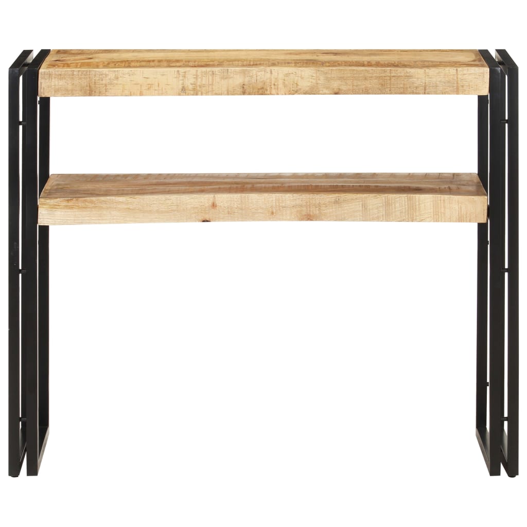 Mesa Consola De Madera De Mango Rugosa 90x30x75 Cm_0