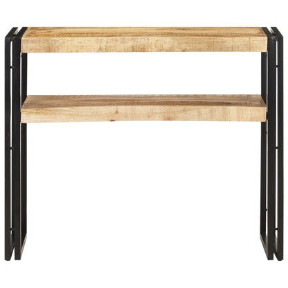 Mesa Consola De Madera De Mango Rugosa 90x30x75 Cm_0