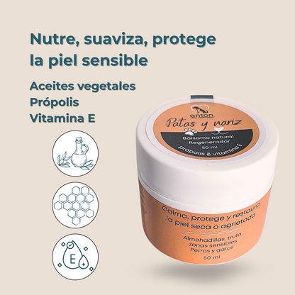 Bálsamo natural para el cuidado e hidratación de las almohadillas y la nariz de perros y gatos – 50 ml_3