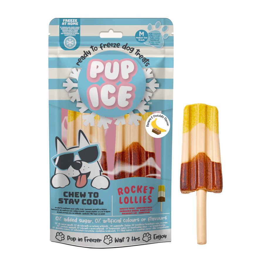 2 Helados Snack Pup Ice Polo De Chocolate Y Plátano, 2 X 90g_0
