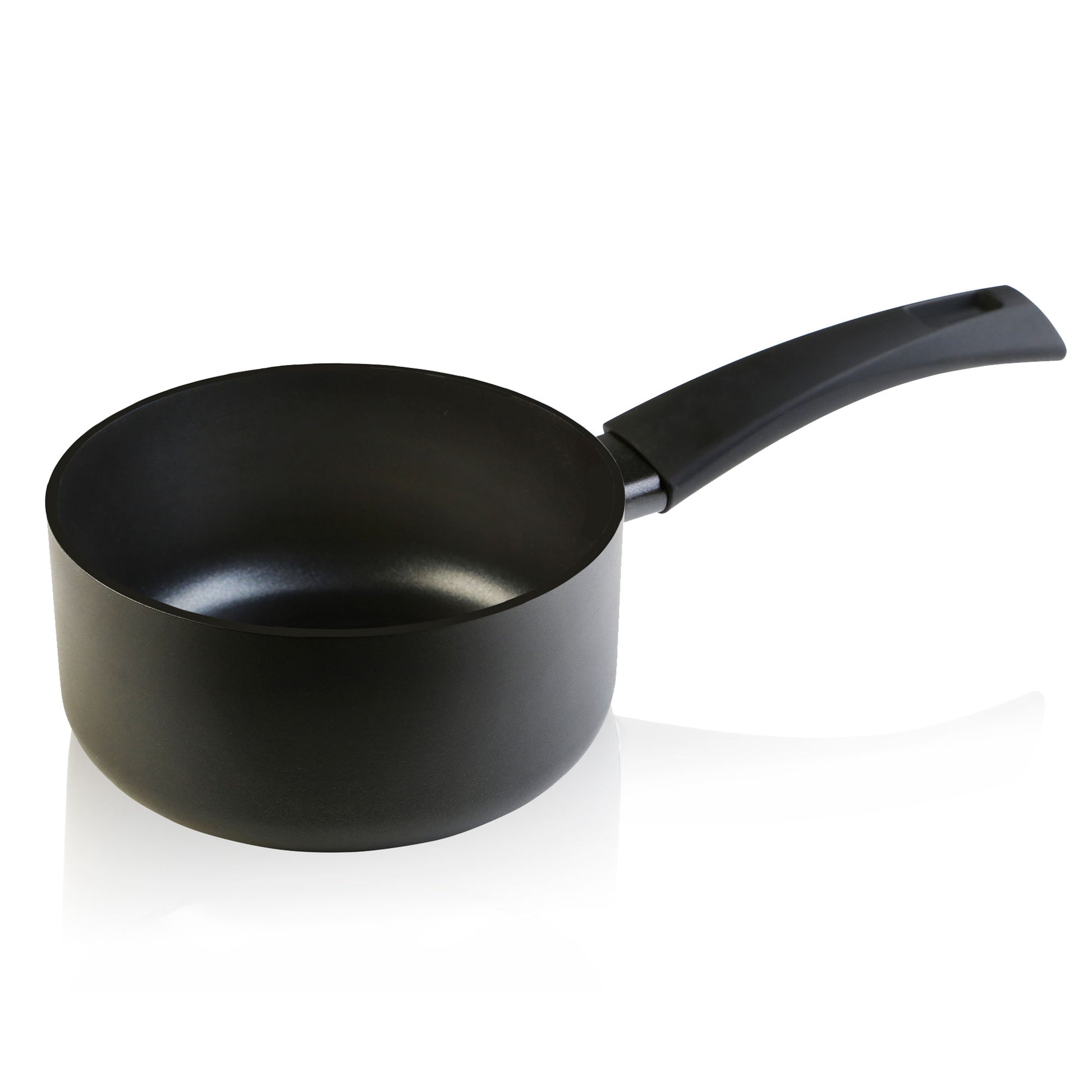 Batería Cocina Inducción 5 Piezas, Aluminio Sin Pfoa, Set Cazuelas+tapa, Asas Silicona, Espesor 5mm Wecook Ecostone, Negro_3