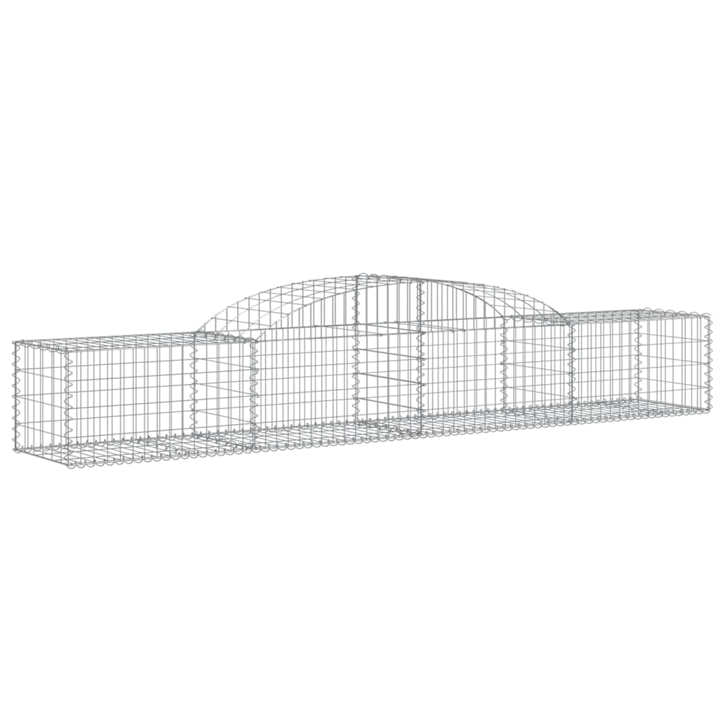 Cestas De Gaviones 13 Uds Forma De Arco Hierro 300x50x40/60 Cm_2