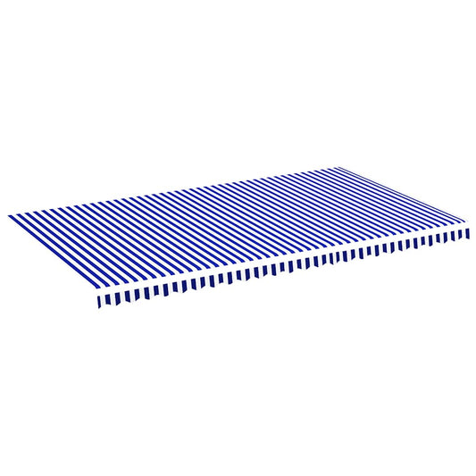 Tela De Repuesto Para Toldo Azul Y Blanco 6x3,5 M Poliéster_0
