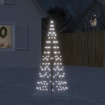 Vidaxl Árbol De Navidad En Asta De Bandera 200 Led Blanco Frío 180 Cm_1