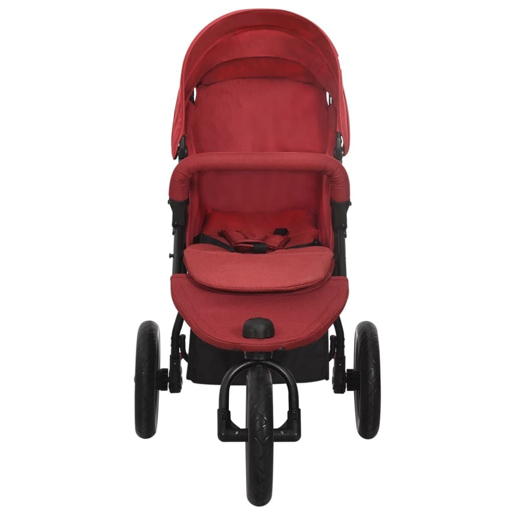Vidaxl Cochecito De Bebé De Acero Rojo_1