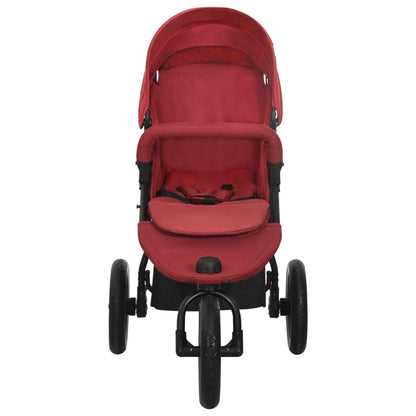 Vidaxl Cochecito De Bebé De Acero Rojo_1