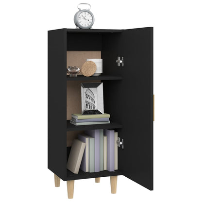 Aparador De Madera Contrachapada Negro 34,5x34x90 Cm / Vetonek_4