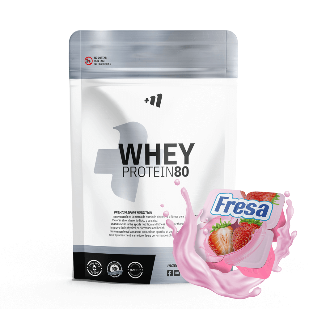 Whey Protein80 - 500g - Fresa - Aumenta La Masa Muscular - Masmusculo_0