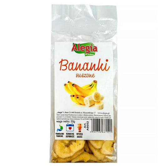 Snacks Alegia Dried Bananas 50 G / Vetonek_0