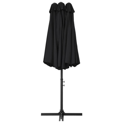 Vidaxl Sombrilla De Jardín Con Palo De Aluminio Negro 460x270 Cm_3