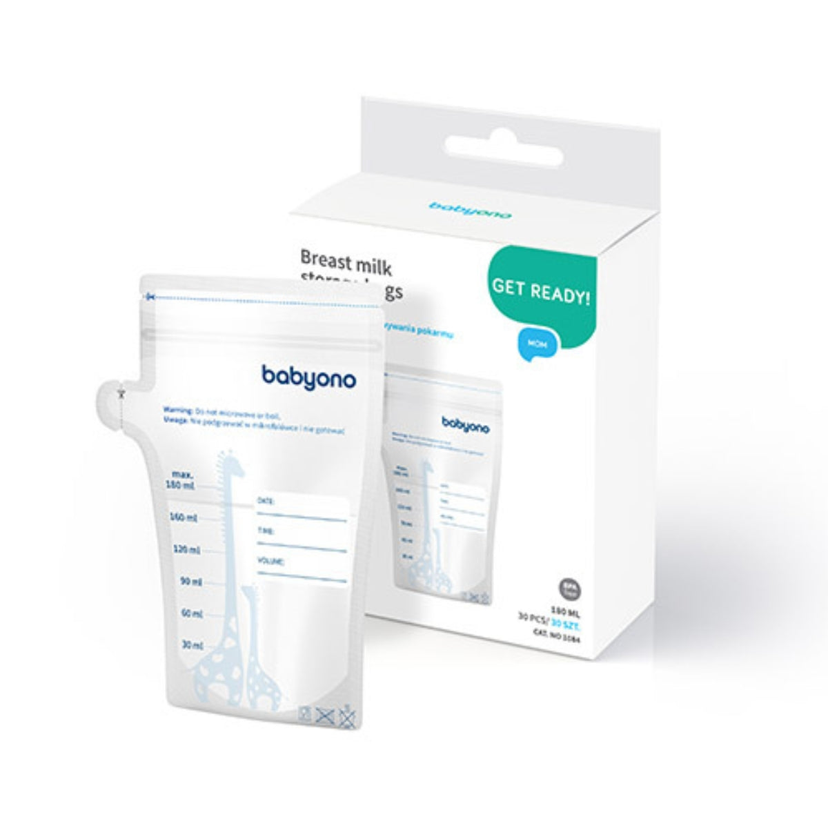Babyono Bolsitas Para La Leche Materna O Alimentos 180ml 30 Unid._2