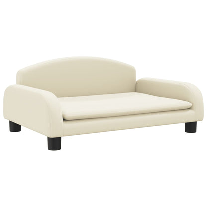 Cama Para Perros De Cuero Sintético Crema 70x45x30 Cm / Vetonek_4