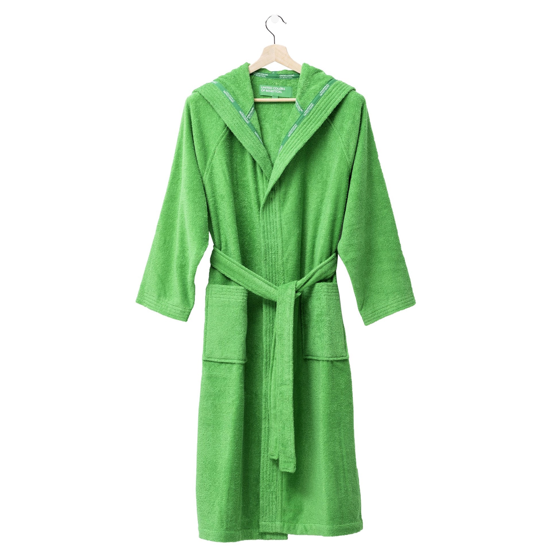 Albornoz Con Capucha L/xl 360gsm 100% Algodón Verde Rainbow_2